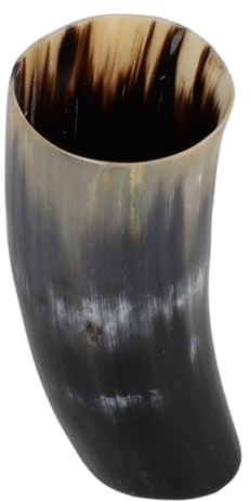 TOYZFRIENDY Taza Grande de Cuerno de Bovino Natural para Beber, Vaso Rústico Vikingo para Cerveza, Vino E Hidromiel, Copas de Cuerno Coleccionables para Reuniones y Fiestas