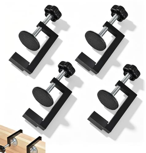 4 Pcs G Clamps for Woodwork, Adjustable Screw Wood Clamp Universal Small Clamps Metal Table Clamp for Carpentry DIY Home Workshop Furniture Repair