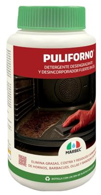 MARBEC PULIFORNO® 1KG Gel detergente desincrustante para hornos y barbacoas, elimina grasa y costras negras, se adhiere a superficies verticales, sin disolventes.