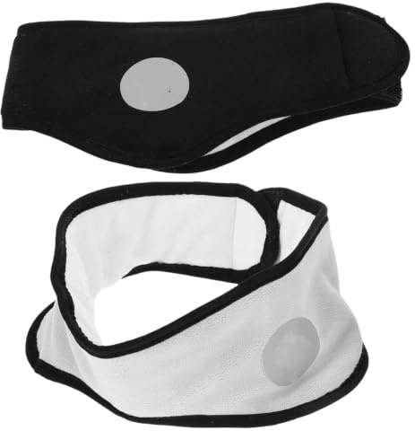 BESTOMZ 2pcs Adjustable Sleep Mask with Ear Covers for Men and Women, Soft Cotton and Spandex Material, Noise Blocking Earmuffs for Sleeping and Noisy Environments, Comfortable
