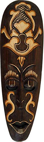 Kunsthandwerk Asien Maske BOGUS aus Holz, Größe 50 cm, Holz-Maske aus Bali, Wandmaske