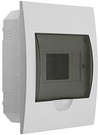 Boîte à fusibles IP40 encastrée - 1 rangée - 6 modules - 1 x 6 rangées - Avec rail DIN - Répartiteur encastré - Montage