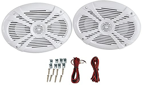 Rockville Rmsts69w Par 6x9 1000W Vattentät Marin Båthögtalare 2-vägs, Vit