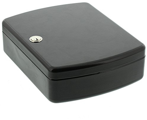 Burg-Wächter Schlüsselbox abschließbar mit Schlüssel, 24 Haken, Stahlblech, KB 24 S, Schwarz