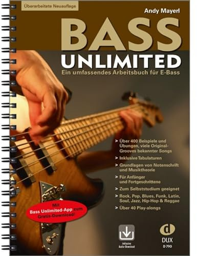 Edition Dux bas UnLimited Mayerl, Buch/2 CDs – Basgitarr lektionsbok