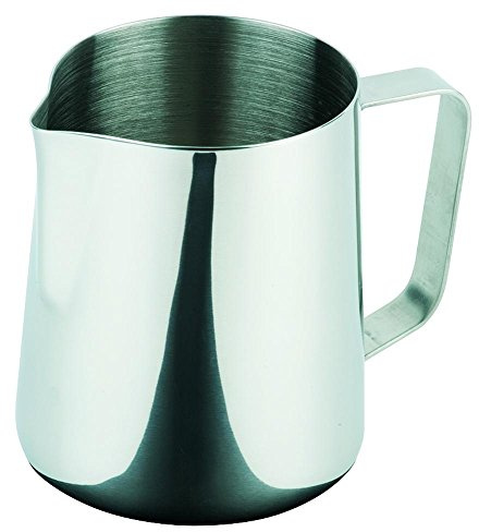 APS 10331 Milch-/Universalkanne, Ø 12 cm, Höhe 16,5 cm, 1,3 Liter, Edelstahl, außen hochglanzpoliert, Maßskalierung innen
