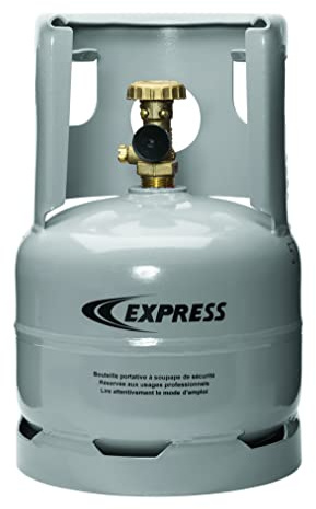 Bouteille de Gaz Remplissable 1,6 kg pour Chalumeaux Sanitaire, Couverture, Étanchéité, Désherbeurs - Accessoire Fer à Souder - Lampe à Souder - Fer de Couvreur - Conforme à la Directive EU - EXPRESS
