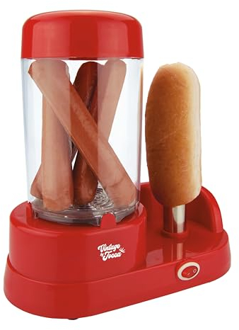 Jocca, Macchina per Hot Dog, 350W, Cuoci Würstel a Vapore e Scalda Pane, Capacità 6 Salsicce, Design Compatto
