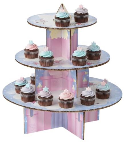 PREMIER Housewares 0805075 Castello Fatato Supporto per Torta, 3 Livelli, Cartone
