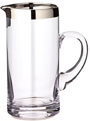 EDZARD Pichet Robert en Verre de Platine, 1 Litre, Hauteur 20 cm