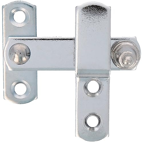 Amig - Aldabilla para Contraventana con Solapa 4 - Cierre de Seguridad para Ventanas de Acabado Cromo Mate - Herrajes para Jardín y Exterior con estilo Rústico