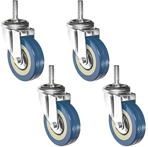 eyepower – Juego de 4: 360° ruedas para muebles de 75 mm – M10 – Ruedas de mueble con ruedas giratorias – Ruedas giratorias – Ruedas giratorias – 75 mm