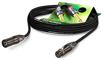 Sommer Cable 50m Mikrofonkabel Stage 22 Highflex 2 x 0.22 mm² Super Soft PVC-Mantel Neutrik XLR Stecker - SG0Q-5000-SW