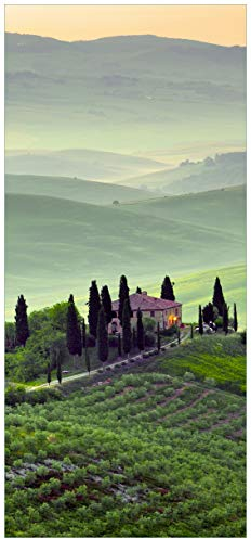Wallario Selbstklebende Türtapete Toskana in Italien - Türposter 93 x 205 cm Abwischbar, rückstandsfrei zu entfernen