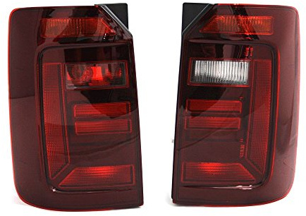 Volkswagen Original Teile® abgedunkelte Rückleuchten für VW Caddy IV (2K) ab 2015 mit Nebelschlussleuchten, Halogen, Rot, Kunststoff-Linse, Smoke, Heckklappe erforderlich