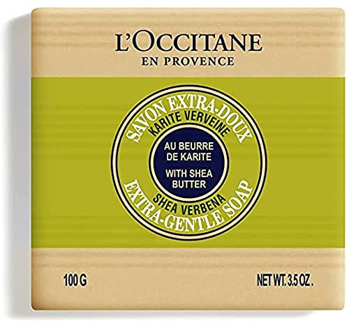 L'OCCITANE Shea Butter Verbena Extra Gentle Soap 100g | Citrus Scented | Palm Oil Free, Vegan & 99% Readily Biodegradable | Sustainable & Luxury Beauty Body Wash for All Skin Types