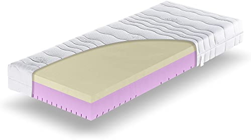 Betten-ABC Visco-50, 7-Zonen Visco Kaltschaummatratze mit Cool Life® Klimafaserbezug (Größe: 90x200)