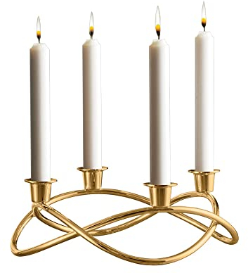 Georg Jensen - Season Kerzenständer, vergoldet