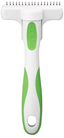 Andis 65760 Deshedding Tool for Cats & Dogs - Reduces Shedding up to 90% - Quick & Clean Grooming - Skin-Friendly Dematting brush with Non-Slip Rubber Handles