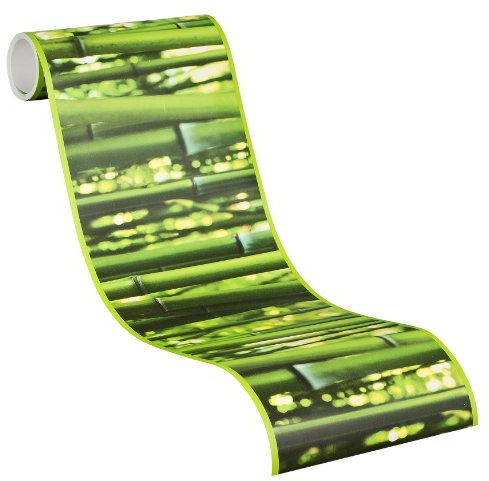 A.S. Création selbstklebende Bordüre Stick Ups Borte Bambus fotorealistisch Wellness 5,00 m x 0,17 m hellgrün Made in Germany 903617 9036-17