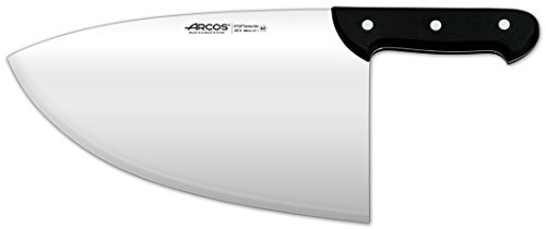 Arcos Coltello da Macellaio Cleaver con Lama in Acciaio Inossidabile Nitrum 28 cm – Manico in Polipropilene, Resistente e Igienico – Nero, Sistema di Identificazione Colore, Serie Universal