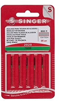 Singer 5 Original Nähmaschinen Nadeln 2020 Stärke 70/09 für gewebte Stoffe 130/705