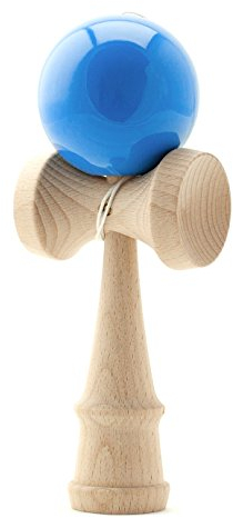 PRECORN Kendama Japanisches Geschicklichkeitsspiel Blaue Kugel Holz-Spielzeug Kugelfangspiel Marke