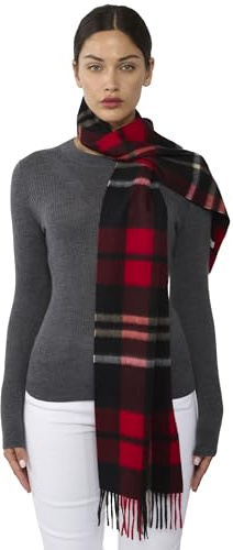 JENNIE LIU Women's 100% Pure Cashmere Scarf for Women