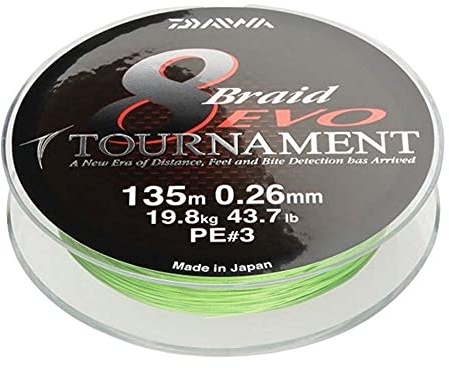 Daiwa Tournament 8 Braid EVO 0.16mm 12,2kg 135m ch Geflochtene Schnur