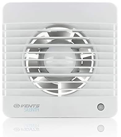 VENTS Silenta 150mm Quiet Extractor Fan with Run-On Timer, White