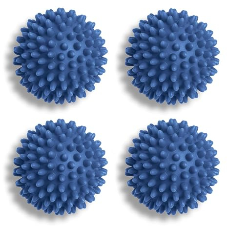 Whitmor Bolas secadoras, Alternativa al suavizante de Tela ecológico (Juego de 4), Color Azul
