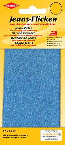 Kleiber 15 x 17 cm Jeans-Ausbesserungsflicken, hellblau