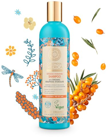 Natura Siberica Oblepikha Shampoo für normales & fettiges Haar - Sanfte Reinigung & Feuchtigkeit - Mit Sanddorn- & Arganöl für Glanz & Stärke - 400 ml