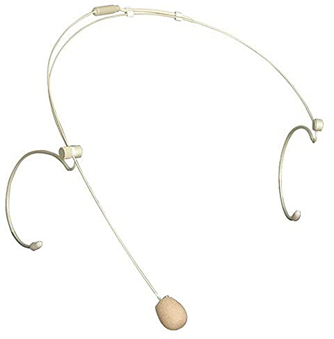 Power Dynamics PDH4 Micrófono Inalámbrico Diadema, 1 Micro de Diadema Inalambrico, Ideal como Micro para Cantar y Actuar, Microfono Conferencia Inalambrico, Micrófono de Cabeza, Color Beige