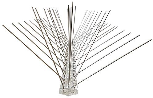 FVLFIL 10 Stück (5 m) Taubenabwehr, 5 Reihen Spikes auf 50 cm Polycarbonatleiste, Taubenspikes, Vogelabwehr - DIREKT VOM Hersteller