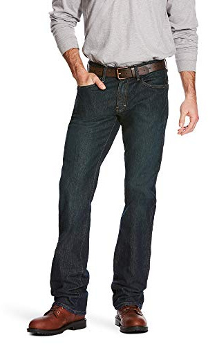 ARIAT Herren Rebar M5 Durastretch Basic Stackable Straight Leg Jeans Bewehrungsstab M17, Blackstone, 33W x 32L