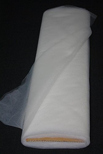 CREADETEX - Tulle souple mariage BLANC grande largeur 300 cm au metre deco robe tutu