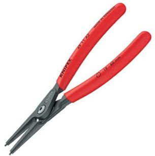 KNIPEX Tools - Precision Circlip Pliers, External, Straight, 3/4-2 23/64 Shaft Dia. (4911A2SBA)