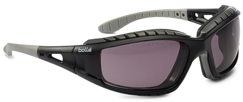 Bollé Safety PSSTRAI-415, Schutzbrille, Smoke Lenses, verstellbare Riemen, Einheitsgröße Serie TRACKER II