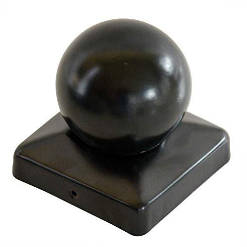 Pfostenkugel für Pfosten 9x9 cm, schwarz pulverbeschichtet