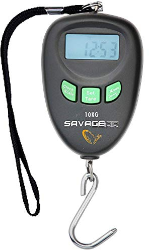 Savage Gear Digital Fischwaage bis 10kg, Angelwaage, Waage, Digitalwaage, Waage zum Fische wiegen