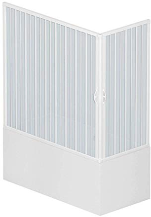 RL Mampara de bañera 70x140 CM de PVC Mod. Nadia con Apertura Central