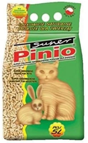 Super Pinio Einstreu, Holz-Pellets, Nicht parfümiert, 5 l