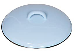Riess, 0102-006, Deckel mit Chromrand Ø 24cm, BUNT PASTELL, Emaille, Made in Österreich, LBH: 24,5x24,5x6,8cm, 0,524kg, Deckel, Induktionskocher kompatibel, Gasherd geeignet, Elektroherd geeignet