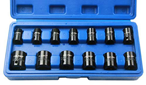 US PRO 14pc Metric 3/8''Dr Impact Socket Set 7-19mm B1365