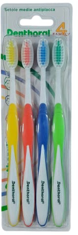 Denthoral 4family - Blister Da 4 Spazzolini Setole Medie, 4pz