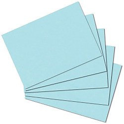 500 Karteikarten in A7 blau blanko von Herlitz [Sparpaket]