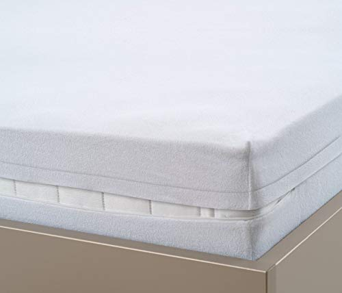Sleep & Protect wasserundurchlässige Frottee-Matratzenhülle 0809960 weiß 1x 90x200 cm