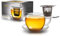 Creano Jumbo Tea Cup with Handle and Integrated Stainless Steel Strainer, Glass lid and Saucer | 450ml
