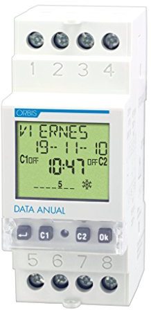 Orbis Data Anual - Interruptor horario Digital Data Anual 2 circuitos